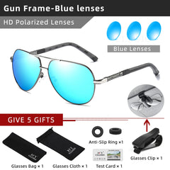 CLLOIO Men Classic Aluminum Polarized Sunglasses Women Glasses