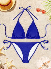 Bikini Swimsuit For Women Solid Color Swimwear Beachwear