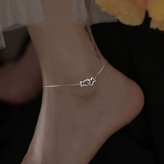 Silver Color Mosubi Zircon Anklet For Women Girl Simplicity Jewelry