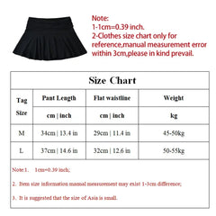 Y2k Style Mini Skirt Women High Waist Pleated Fitness Skirt Casual A-line