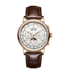 Corgeut 42mm Automatic Men's Watch Case Day Night