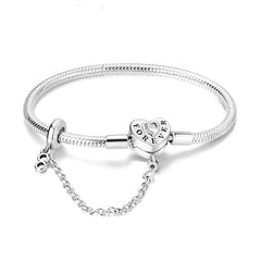 925 Sterling Silver Bracelets 17-20CM Original Golden Bracelet Jewelry