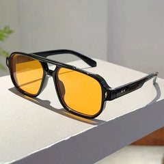 New Vintage Double Bridges Square Sunglasses Fashion Sun Glasses