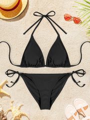 Bikini Swimsuit For Women Solid Color Swimwear Beachwear