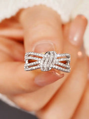 925 Sterling Silve Fashion Delicate Sweet Pink Zircon Ring For Women