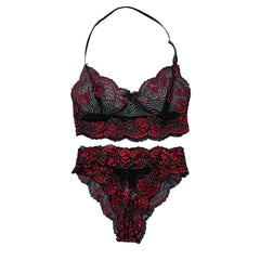 Lenceria Floral Lace Bra Set Women Transparent Lace Lingerie Set