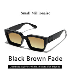 Ruiao Retro Black Millionaire Shades Luxury Sunglasses Man Women