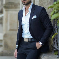 Mens Belt Automatic Genuine Leather Luxury Belt of Men Black