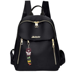 Chic Minimalist Motorbike Backpack Soft Nylon Fabric, Compact Fashion