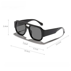 Retro Sunglasses New Y2K Double Bridge Oversized Sun Glasses for Women