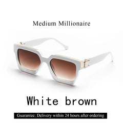 Ruiao Retro Black Millionaire Shades Luxury Sunglasses Man Women
