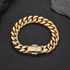 Trendy Stainless Steel Cuban Chain Bracelet Jewelry Accessory