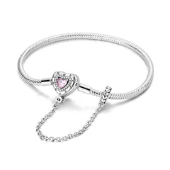 925 Sterling Silver Bracelets 17-20CM Original Golden Bracelet Jewelry