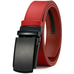 Mens Belt Automatic Genuine Leather Luxury Belt of Men Black