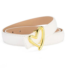 1pcs Women's Belt Fashionable Heart-Shaped Buckle Ladies Belt