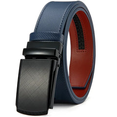 Mens Belt Automatic Genuine Leather Luxury Belt of Men Black