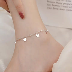 Silver Color Mosubi Zircon Anklet For Women Girl Simplicity Jewelry