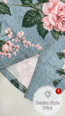 Women High Waist Floral Print Side Slit Mini Skirt Fashion Street Daily Bottom