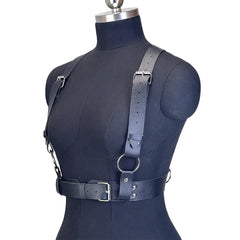 Women Fashion PU Leather Harness Waist Belt Punk Studded Gothic Clothing