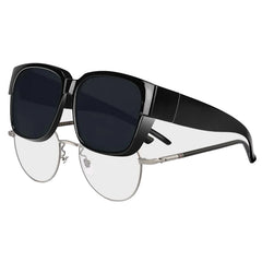 Polarized Fit Over Sunglasses for Men Women Oversized Square UV400