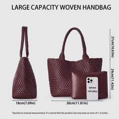 Large Woven Tote Bag for Women Underarm Shoulder Bag Weave