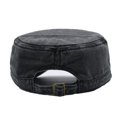 Fashion Washed Cotton Flat Top Cap Adjustable Outdoor Sun Caps