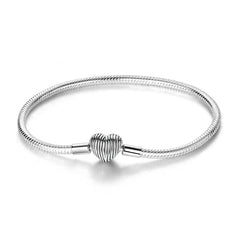 925 Sterling Silver Bracelets 17-20CM Original Golden Bracelet Jewelry