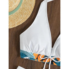Halter Bikini Set Short Swimsuit Women High Waist Swimwear Beachwear