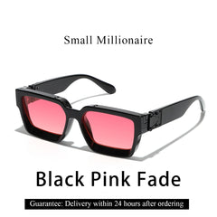 Ruiao Retro Black Millionaire Shades Luxury Sunglasses Man Women