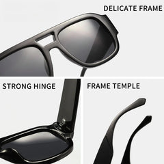 Retro Sunglasses New Y2K Double Bridge Oversized Sun Glasses for Women