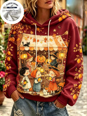 Women Fleece Hoodie Watercolor Fairy Long Sleeve Pullover
