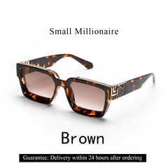 Ruiao Retro Black Millionaire Shades Luxury Sunglasses Man Women