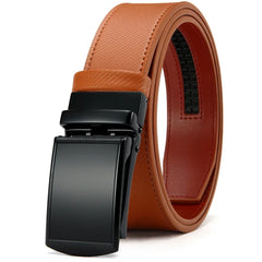 Mens Belt Automatic Genuine Leather Luxury Belt of Men Black