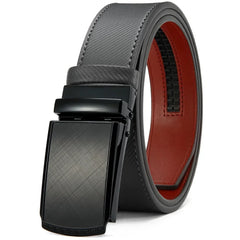 Mens Belt Automatic Genuine Leather Luxury Belt of Men Black