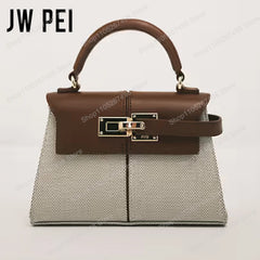 JW PEI Elise Classic Trapezoid Top Handle Bag Genuine Leather Women's