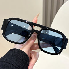 Retro Sunglasses New Y2K Double Bridge Oversized Sun Glasses for Women