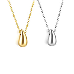 Simple Fashion Gold-plated Drop Pendant Necklace For Girls Jewelry