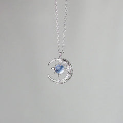 LATS Star Moon Pendant Necklaces for Women Simple Clavicle Chain