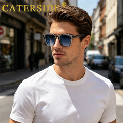 Fashion Men Sunglasses Small Frame Square Personalized Sun Glasses