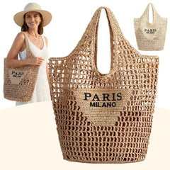 Straw Beach Bags for Women - Women Beach Handmade Woven Tote Bag